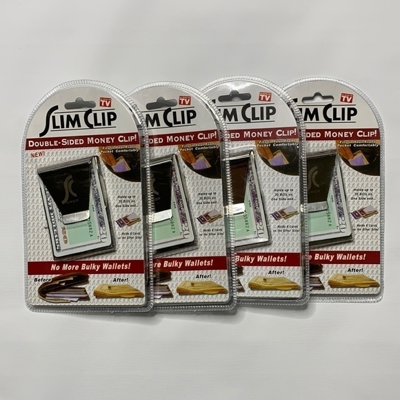 Slim Clip Double Sided Money Clip Bundle (4) - Picture 1 of 4